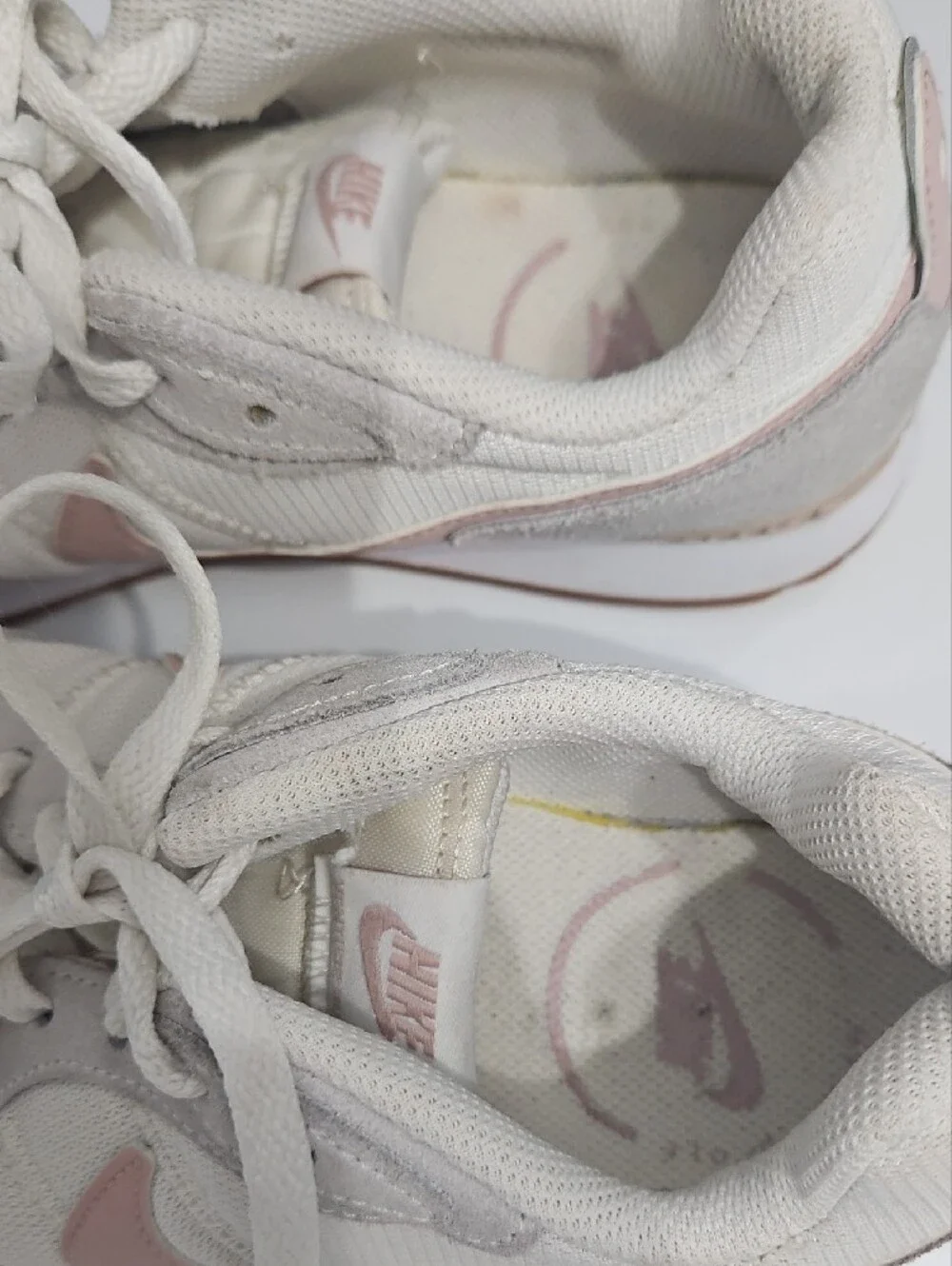 Nike Women White with Light Pink Accent Sneakers
